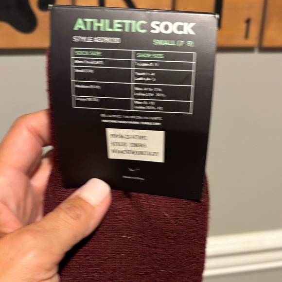 Women's Two Athletic Socks - Maroon  (Small) and White (Medium)  NWT - Picture 12 of 14